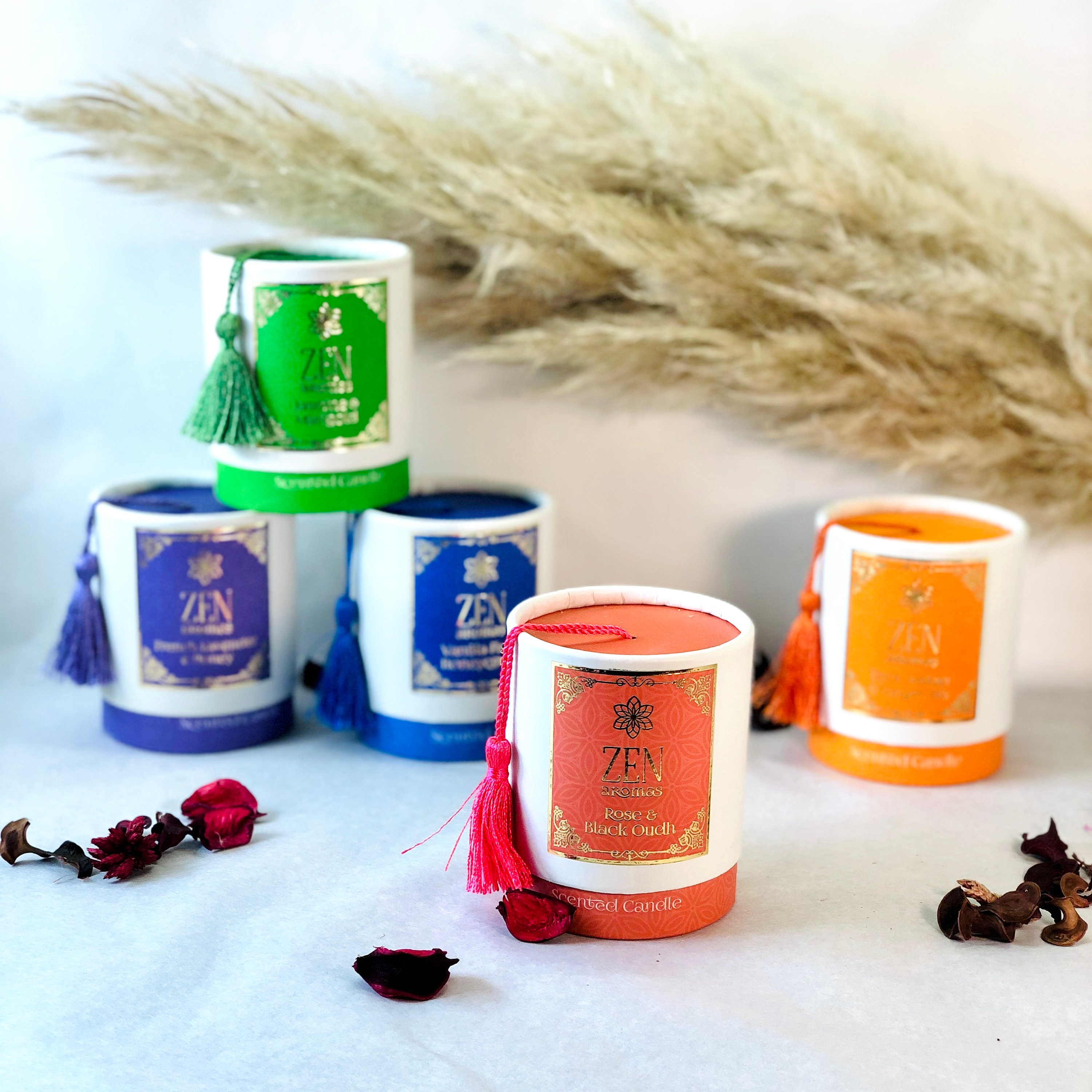 Zen Scented Candles Lavender Scented Candles Meditation Etsy