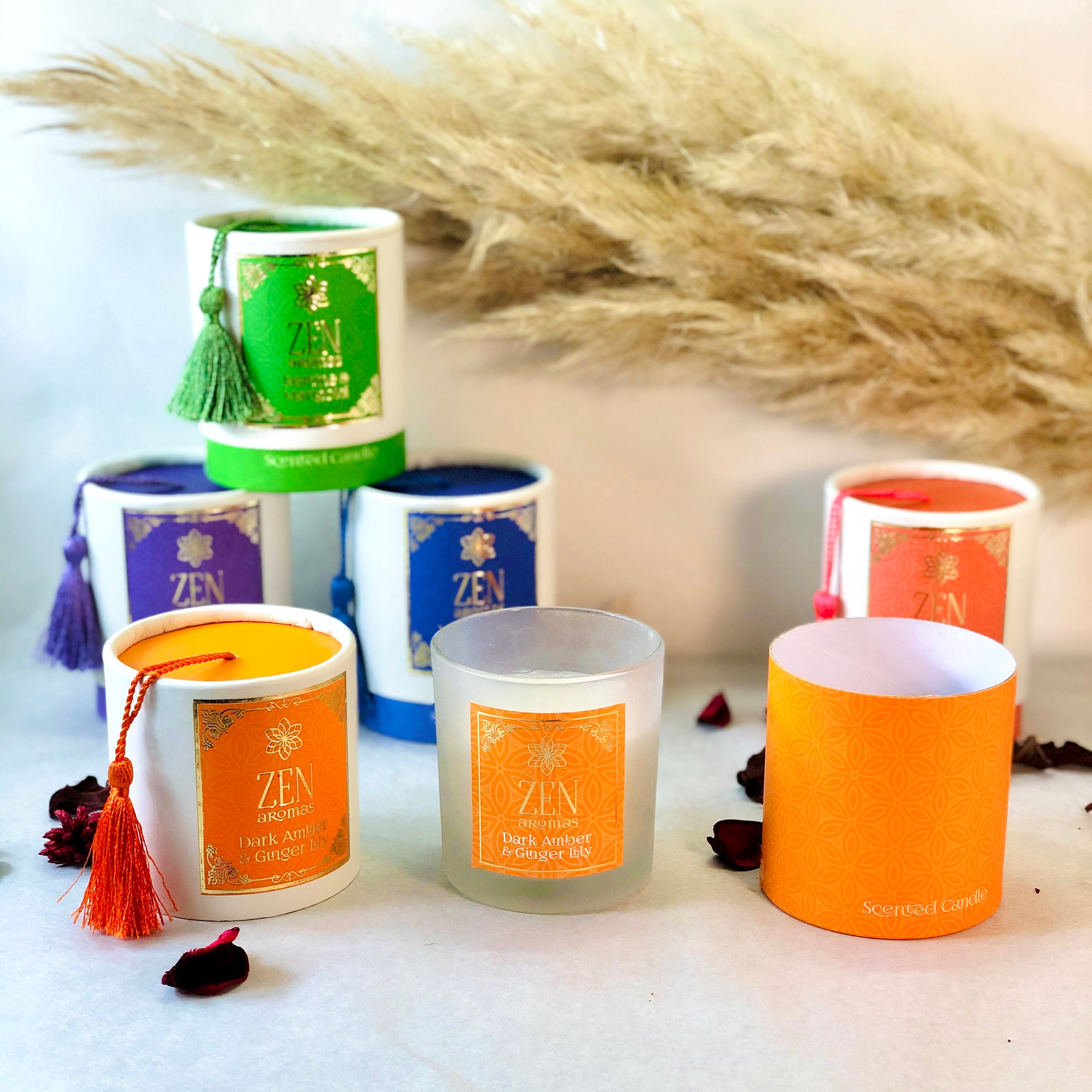 Zen Scented Candles Lavender Scented Candles Meditation Etsy