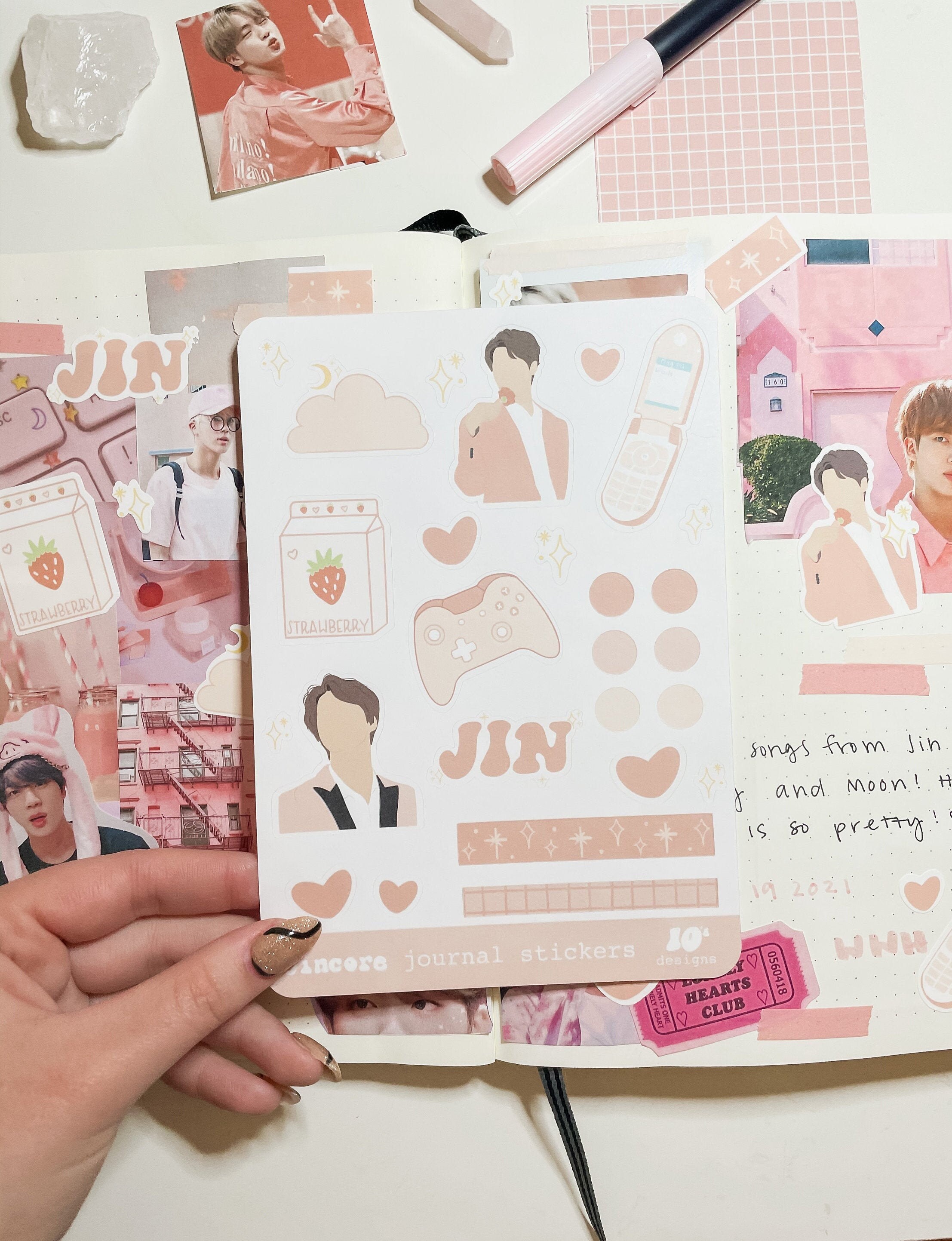 Jincore Journal Stickers - BTS Jin sticker sheet