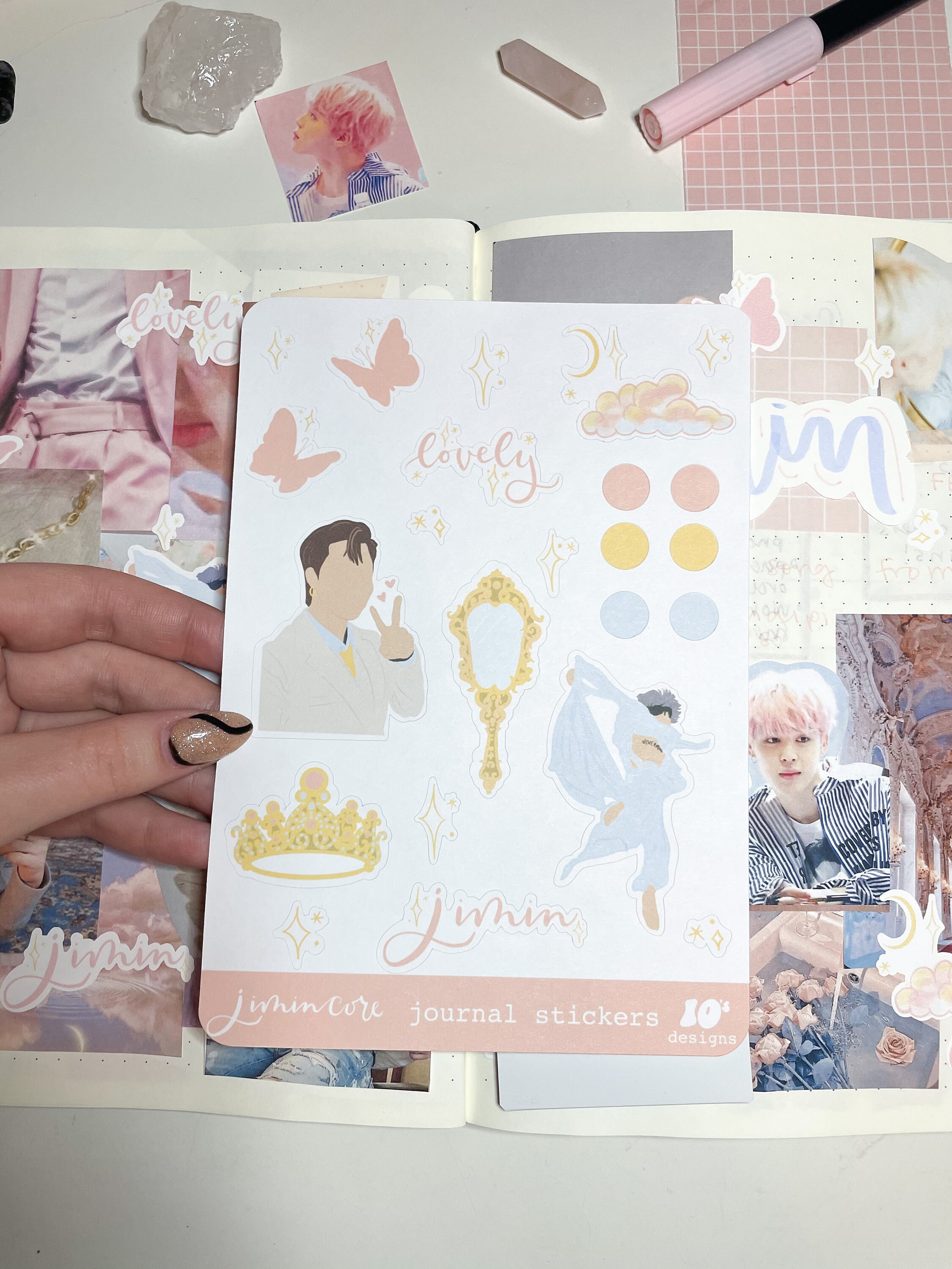 Jimincore Journal Stickers - BTS Jimin sticker sheet