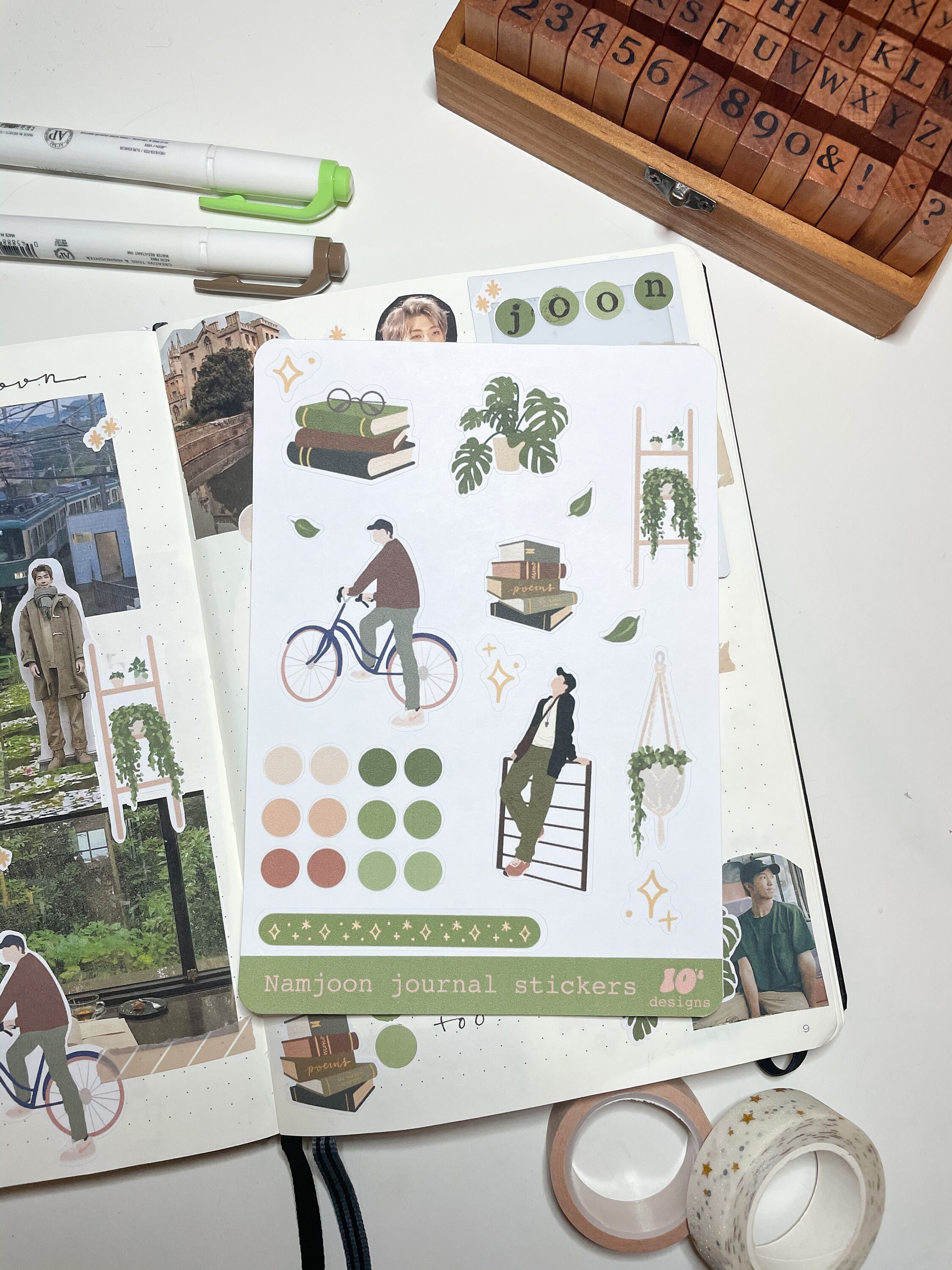 Jooncore Journal Stickers - BTS Namjoon sticker sheet