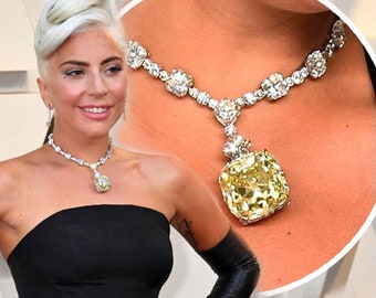 Lady Gaga Oscars Necklace & earrings Imitation