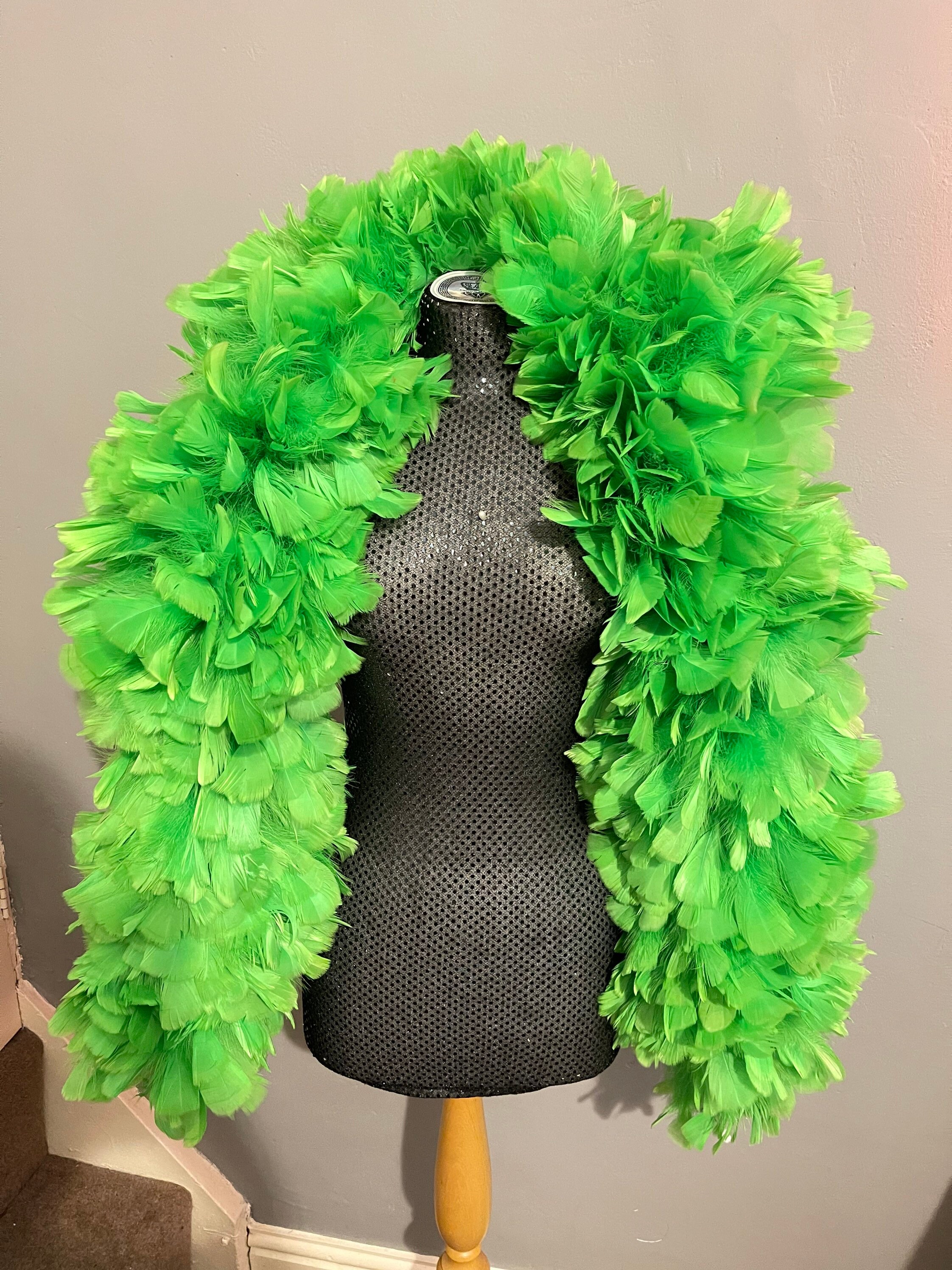 Turkey Ruff Feather Boa Shade Lime Green Etsy UK