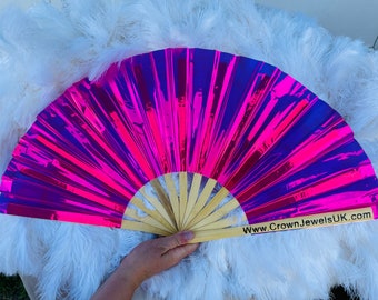 Pink Iridescent Fan