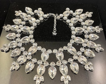 Large Crystal Statement Necklace
