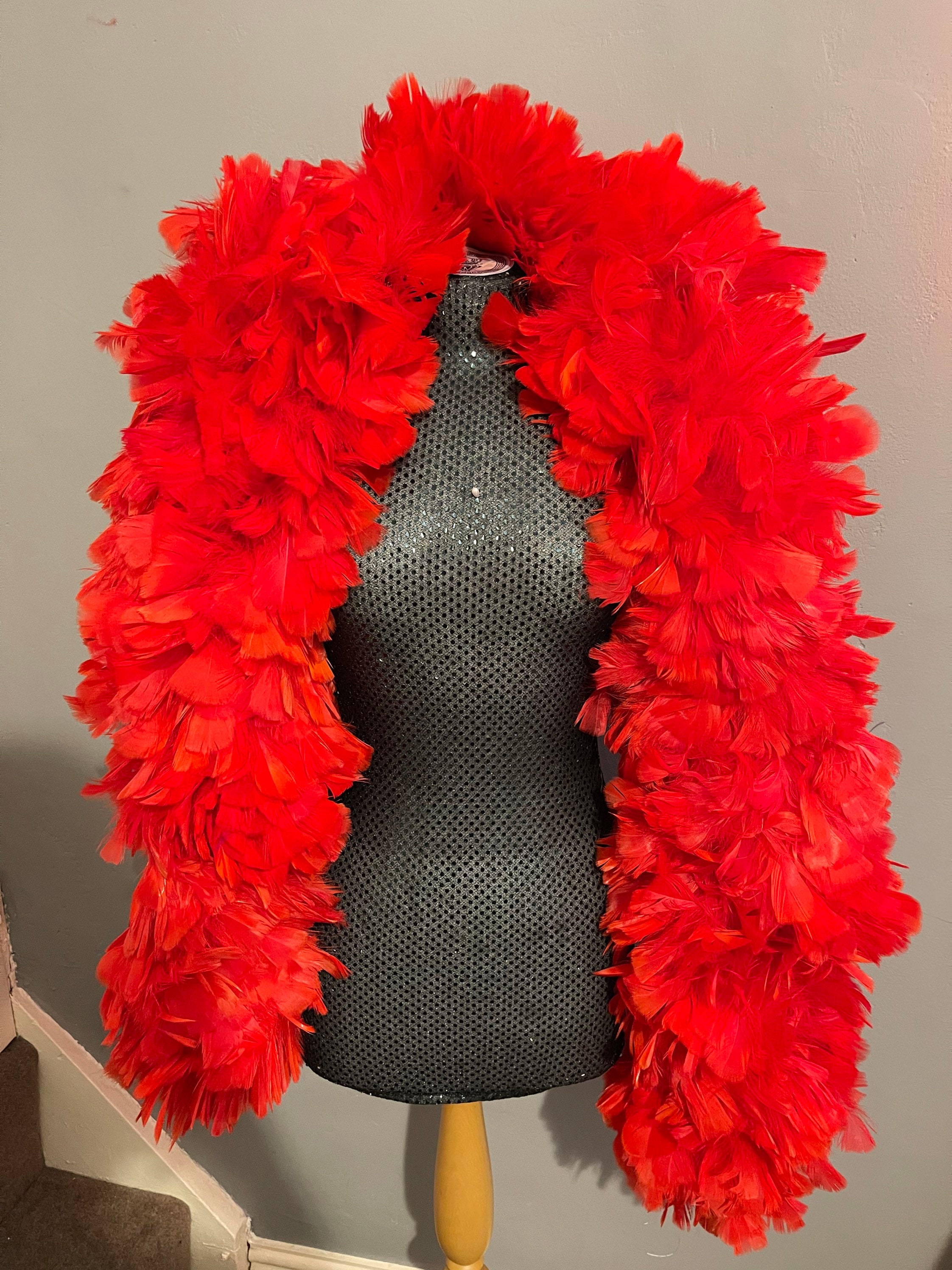 Turkey Ruff Feather Boa Shade Royal Red
