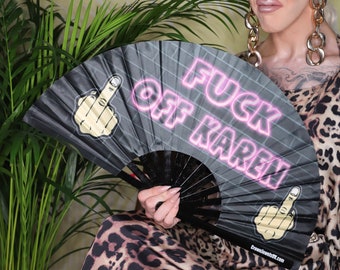 Fuck Off Karen Bamboo Clack Fan