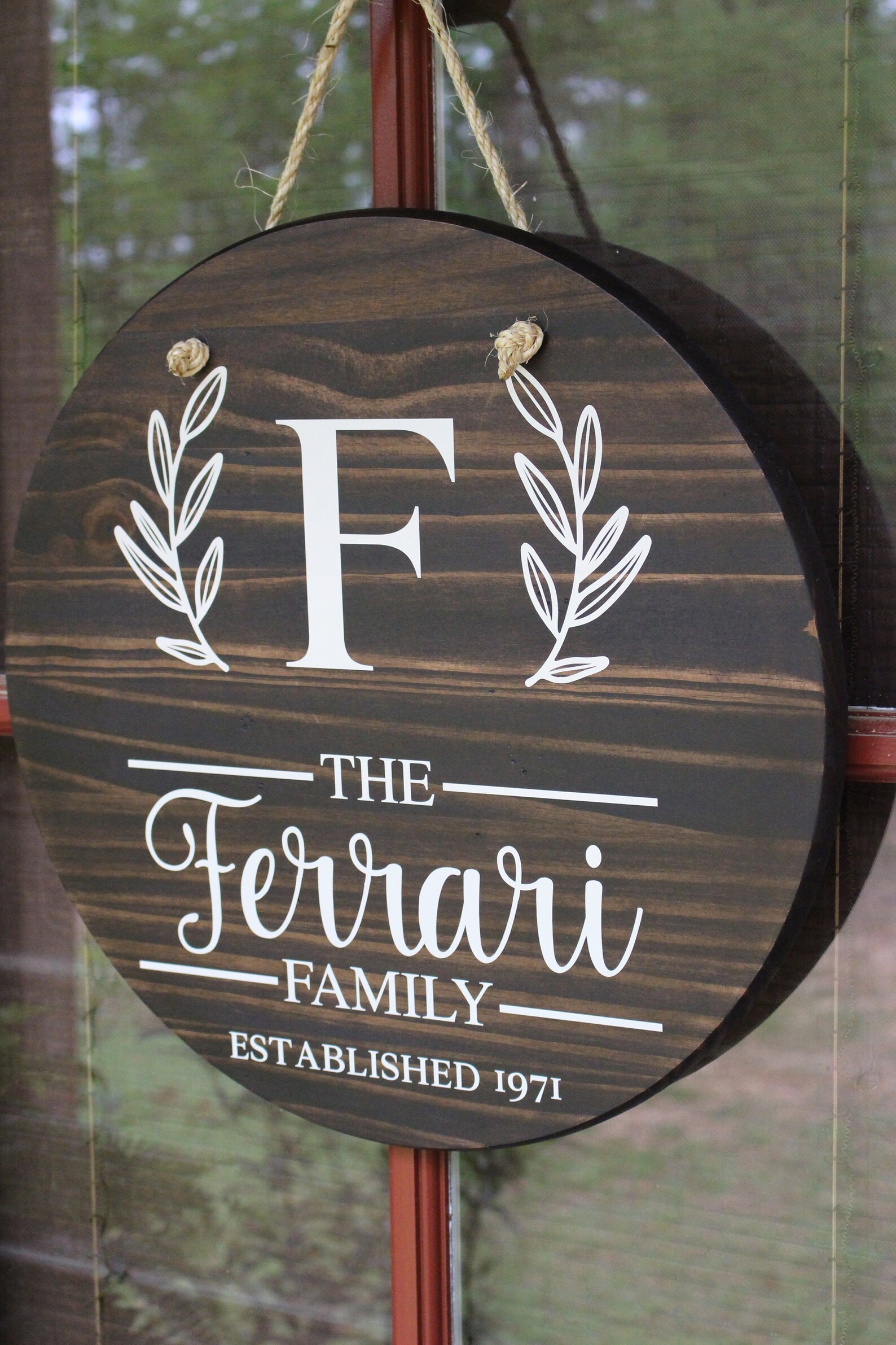 Last Name Wood Sign Last Name Door Sign Wood Door Hanger Etsy