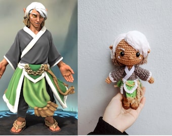 Custom Crochet Plush Doll, Personalized Portrait Doll, Gift for Gamers