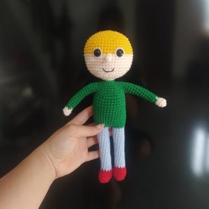 FNF Garrett Plush, FNF Garrett Crochet Toy 10inch(25cm), FNF Toy, Gift for gamer