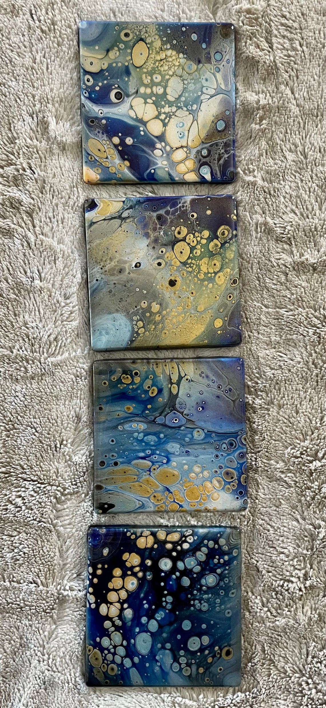 Acrylic Painted Coasters Set of 4 Etsy