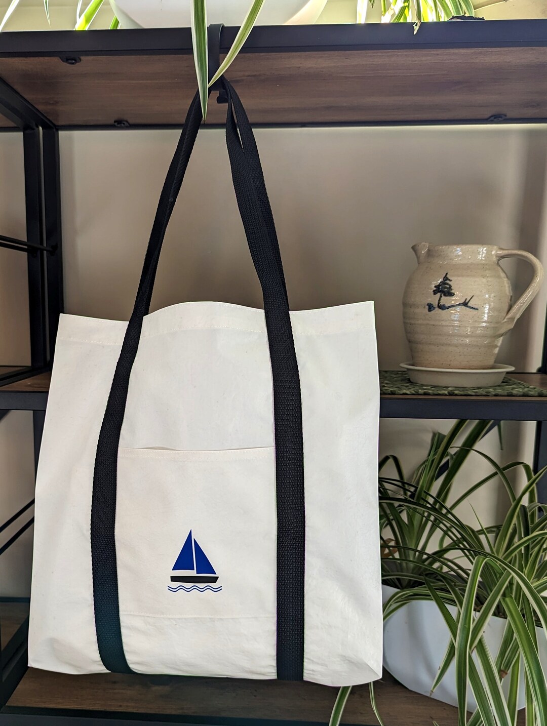 Upcycled Sail Cloth Grocery Tote Bag. Water Resistant Etsy Canada