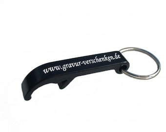 Flesopener sleutelhanger met gravure