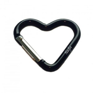 Herz Schlüsselanhänger Karabiner aus Aluminium personalisierbar