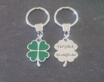 KEY RING Clover leaf incl. ENGRAVING as desired