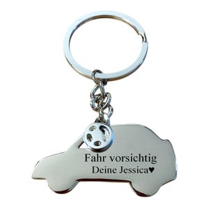 Personalize your car keychain with engraving