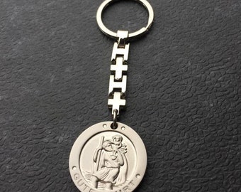 Saint Christopher - Keychain with personal engraving