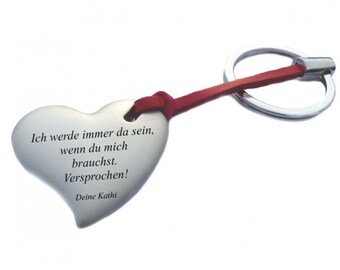 Keychain heart with individual engraving