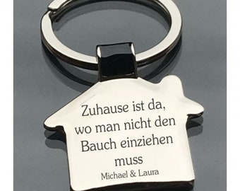 Personalize house keychain with engraving