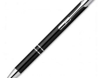 Kugelschreiber mit Gravur schwarz