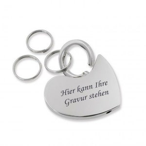 Keychain heart incl. engraving heart keychain