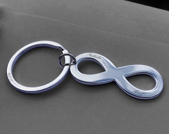 Have the infinity sign Infiniti Loop key ring engraved with your name