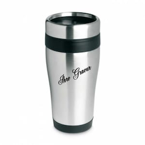 Isolierbecher mit Gravur, Edelstahl Kaffeebecher gravieren lassen