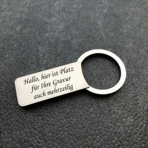 KEY RING with engraving as e.B employee gift