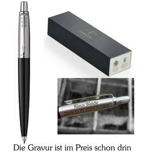 Parker Jotter Kugelschreiber Edelstahl/Kunststoff schwarz mit Gravur