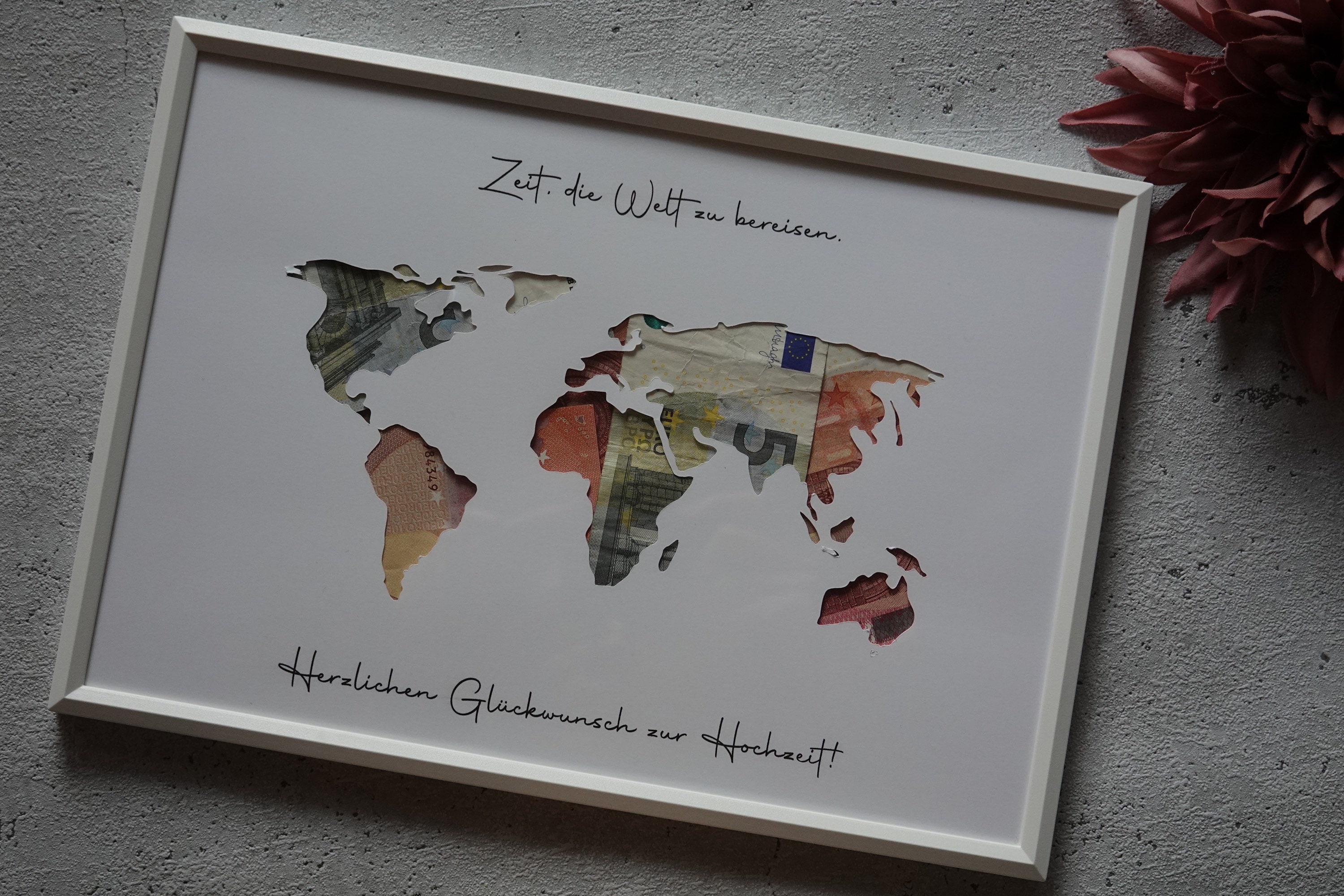 Geldgeschenk Geschenk reise Weltkarte Welt Hochzeit | Etsy