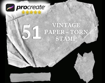 Vintage Paper Stamp Brushes for Procreate (Digital Download)