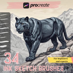 Sketching brush, 34 Procreate sketch brushes, Ink Pen, Secret Pencil, Skratch Pen Brush, Procreate Pen Brushes, Procreate marker pen pointy