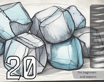 Procreate Pencil Brush Pack: 20 Realistic Sketching Brushes (Digital Download)