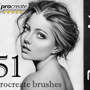 51 Bleistift Brushes. Procreate Pinsel. Skizzierpinsel. Procreate Pinselset, DOWNLOAD