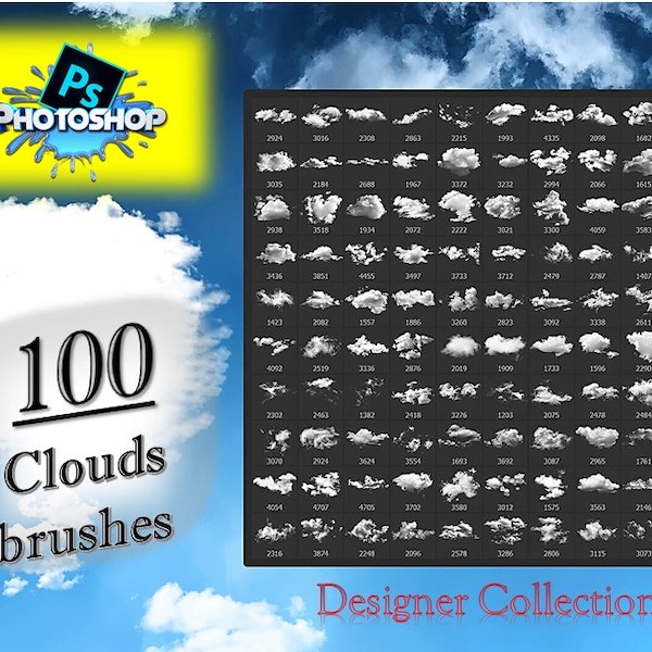 Photoshop Cloud Brushes.  Designer Collections. Cloud Brush. Cloud Brushes.  GIMP Brush. GIMP Cloud Brushes. Download.