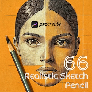 Procreate Sketch Pencils: 66 Realistic Art Brushes (Digital Download)