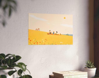The Art of Unreason Matte Horizontal Poster | Family Time Relaxing Nature Sun Breeze Picnic