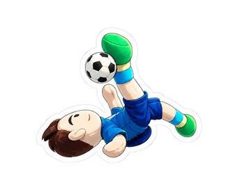 Soccer Boy Kick Sticker | Kiss-Cut Vinyl Sticker, Sports Decal, GOAT