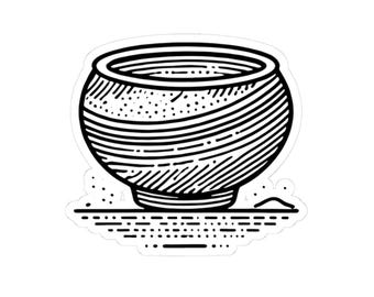 Neolithic Line Art Kiss-Cut Stickers | Prehistoric Symbols, Minimal Tribal Designs