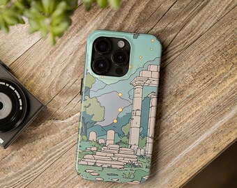 iPhone 17, 16, 15, 14, The Unspoken Garden Tough Phone Cases, Calm Peaceful Meditation Floral Cover, Protective Cellphone Shell Gift