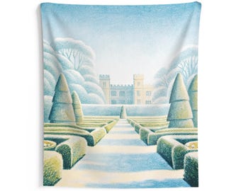 The Unspoken Garden Indoor Wall Tapestry, Wall Art, Midimalism Modern Decor, Wall Hanging, Home Accent, Meditation Space, Chateaucore Castle