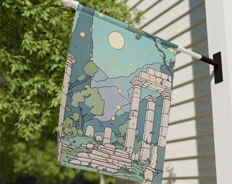 The Unspoken Garden Banner, Outdoor Decor, Floral Flag, Home Garden Decoration, Nature Inspired Spring Summer Home Refresh Boho Rustic Style