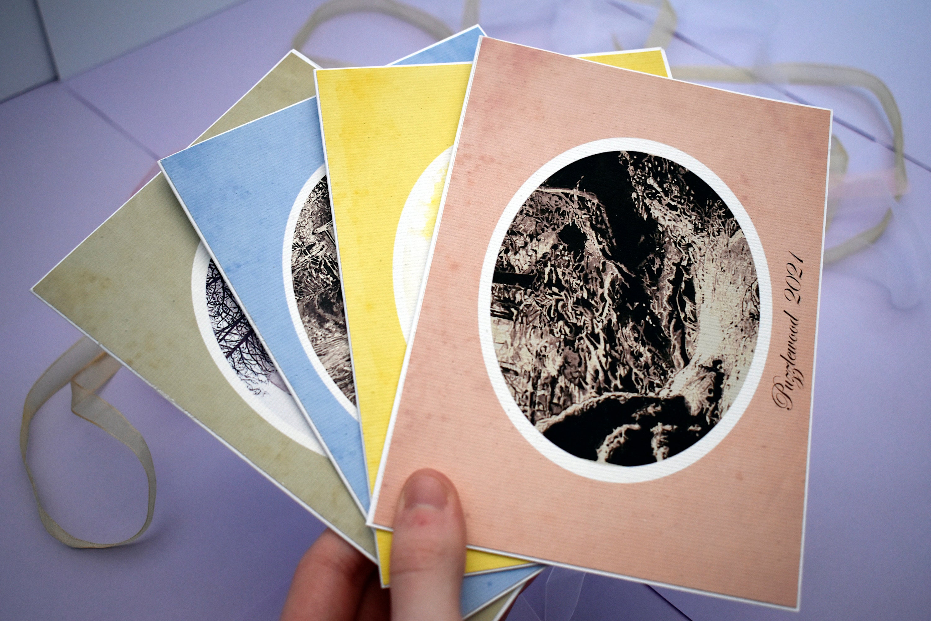 Oval Scenic Note Cards with Envelopes Canvas Art Greeting Etsy