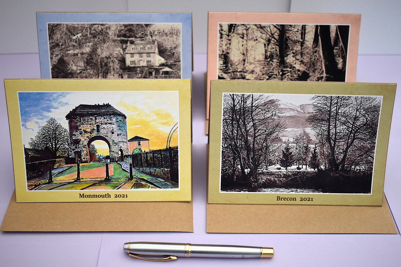 Canvas Art Greeting Cards Scenic Note Cards with Envelopes | Etsy