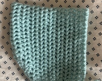 crochet knitted baby/kids pixie bonnet