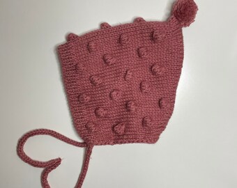 Baby/ toddler pixie bonnet popcorn hat