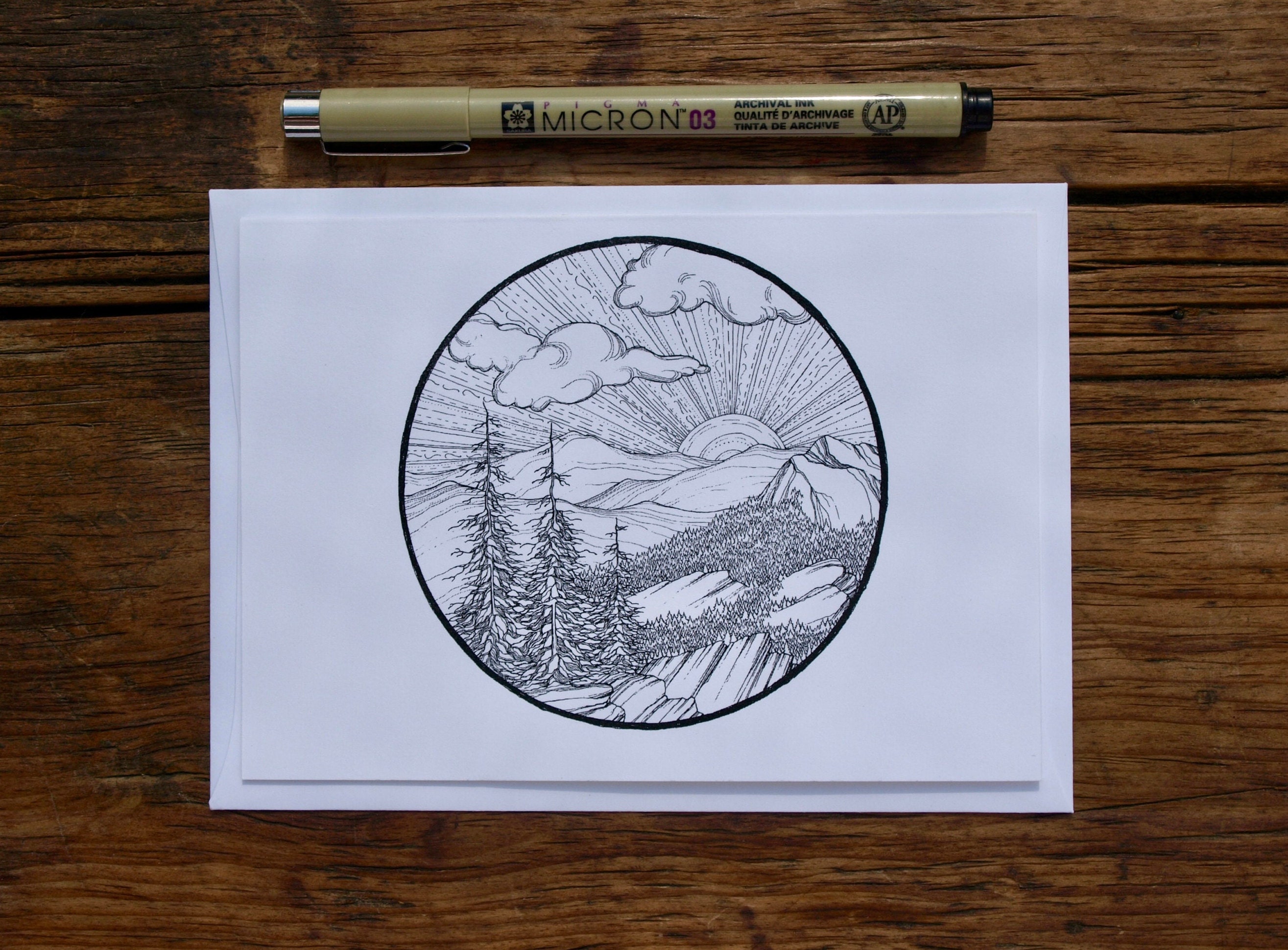 Mountain Sunrise Note Card Greeting Card Note Card - Etsy Mountain Sunrise Note Card Greeting Card Note Card - Etsy