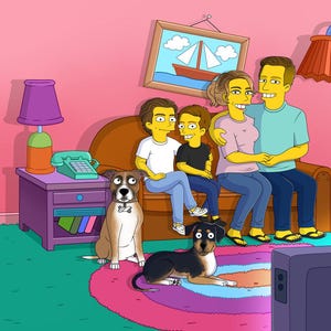 Custom Simpsons Family Portrait gift, Personalized Simpsons poster, Make me Yellow Family poster, Anniversary gift, Birthday gift for him