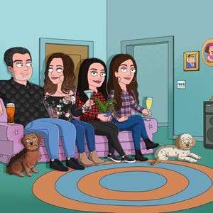 Custom Family Guy portrait poster gift, Family guy Couples portraits, Personalized family gift, Family Guy art, Anniversary gift for him