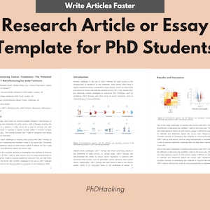 Research Article Template for PhD Students|  Essay| Review| Medical Student| Engineering| STEM| University Assignment| Medical Writing